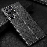 Shockproof Leather Texture Silicone Case for Samsung S24 S23 S22 S21 series