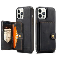 Detachable Card Slot Flip Leather Magnet Wallet Case for iPhone 15 14 13 12 series