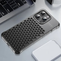 Metal Aluminum Alloy Ultra Thin Heat Dissipation Anti Fall Airbag Case For iPhone 15 14 series