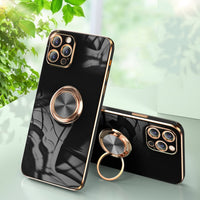 Luxury Plating Holder Ring Grip Case for iphone 13 12 11 Pro Max