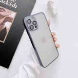 Shockproof Transparent Plating Camera Lens Protector Case for iPhone 13 12 11 Series