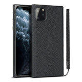 Genuine Leather Square Case & Strap for iPhone 12 11 Series