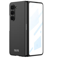 Ultra Thin Hard PC Matte Shockproof Case With Front Glass Film For Samsung Galaxy Z Fold 5