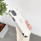 Soft Cortex Love Heart Phone Case For IPhone 13 12 11 Series