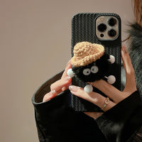 Couple Autumn Winter Plush Doll Case For iPhone 14 13 12 series