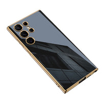 Luxury Solid Color Electroplated Lens Protection Glass Shockprooof Case for Samsung Galaxy S23 series