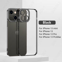 Plating Color Bumper Clear Camera Protector Case for iPhone 13 12 11 S