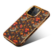 Vintage Electroplated European Style Flower Full Cover Silicone Case For iphone 14 13 12 series