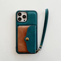 Luxury Wallet Strap Leather Case for iPhone 13 12 11 Pro Max