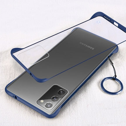 Hard Matte Transparent Slim Case With Ring Protect Back Cover Case For Samsung Galaxy Note 20 Series
