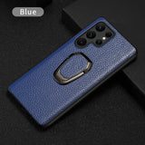 Luxury Grain Leather Back Case For Samsung Galaxy S22 S21 S20 Note 20 Ultra Plus