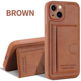 Luxury Leather Kickstand Wallet Case for iPhone 13 12 11 Pro Max