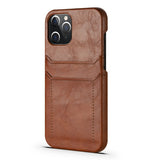 Business PU Leather Case With Card Pockets for iPhone 13 12 11 Pro Max Mini