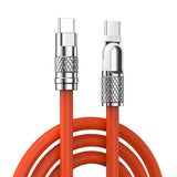 100W Super Fast Charging Type-C Cable 180° Degree Machinist Data Cable For iPhone Samsung