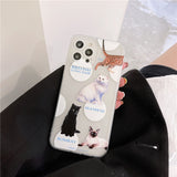 Funny 3D Cat Stand Case for iPhone 13 12 11 Pro Max