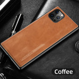 Genuine Oil Wax Leather Phone Case for iPhone 12 Series