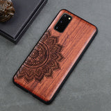 Silicon Carved Wooden Case For Samsung Galaxy s20 Series