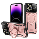 Magnetic Stand Ring Holder Lens Protection TPU Case For iPhone 15 14 13 12 series