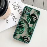 Palm Tree Leaves Plant Flower Shockproof Case for iPhone 14 13 12 series