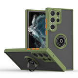 Shockproof Armor Matte Case with Ring Bracket for Samsung Galaxy S22 S21 series