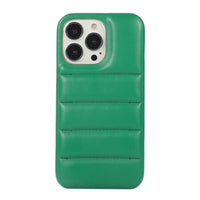 Fashion Down Jacket Leather Buffer Case Shockproof Case For iPhone 13 12 series