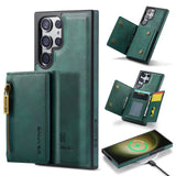 Zipper Cards Bag Detachable Leather Wallet Case For Samsung Galaxy S23 S22 S21 Ultra Plus