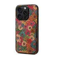 Flower Texture Wireless Charging Card Holder Case Suitable For iPhone 15 14 13 12 series