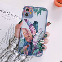 Palm Tree Leaves Plant Flower Shockproof Case for iPhone 14 13 12 series