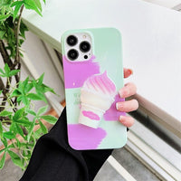 Korea 3D Ice Cream Coffee Ring Holder Case for iPhone 11 12 13 Pro Max