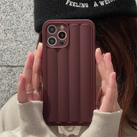 Luxury Puffer Roman Columnar Soft Case for iPhone 13 12 11 Pro Max Mini