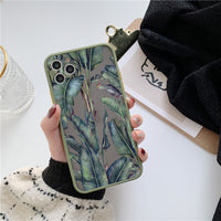 Palm Tree Leaves Plant Flower Shockproof Case for iPhone 14 13 12 series