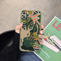 Palm Tree Leaves Plant Flower Shockproof Case for iPhone 14 13 12 series