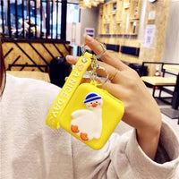 Couple Wallet Card Bag Soft Silicone Case for iPhone 12 11 XS Series