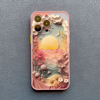 Printed Landscape Creative Mountains Gorgeous Nature Pattern TPU Case For iPhone 15 14 13 12 series