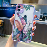 Palm Tree Leaves Plant Flower Shockproof Case for iPhone 14 13 12 series