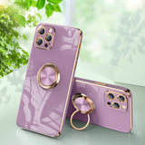 Luxury Plating Holder Ring Grip Case for iphone 13 12 11 Pro Max