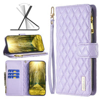 Magnetic Leather Zipper Flip Wallet Case for iPhone 14 13 12 series