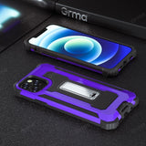 Armor Magnetic Metal Stand Holder Phone Case for iPhone 12 11 Series