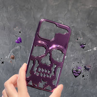 3D Plating Skull Pattern Case for iPhone 14 13 12 series