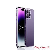 Stainless Steel Matte Lens Protection Case For iPhone 14 series