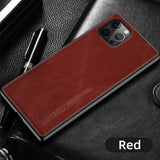 Genuine Oil Wax Leather Phone Case for iPhone 12 Series