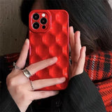 3D Honeycomb Pattern Laser Silicone Shockproof Case for iPhone 14 13 12 series