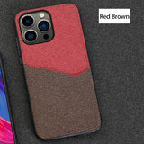 Canvas Card Slot Fabric Case for iPhone 13 12 11 Pro Max Mini