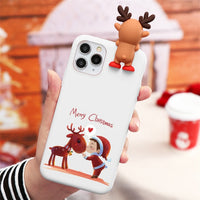 Christmas Doll Deer Cartoon Case For iPhone 13 12 11 Series