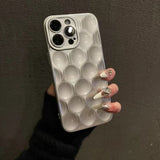 3D Honeycomb Pattern Laser Silicone Shockproof Case for iPhone 14 13 12 series