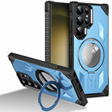 Magsafe Magnetic Hard PC Shockproof Soft TPU Armor Case With Metal Kickstand For Samsung Galaxy S23 S22 Ultra Plus