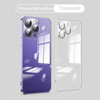 Luxury Silicone Frame Shockproof Clear Case For iPhone 14 13 12 series