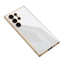 Luxury Solid Color Electroplated Lens Protection Glass Shockprooof Case for Samsung Galaxy S23 series