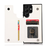 Wallet Case ID Credit Card Slot Holder PU Leather Magnetic Closure Case for S22 Ultra Plus S21 FE