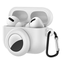 2 In1 Silicone Protective Case with Keychain For AirPods Pro & AirTag